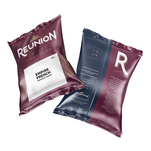 Reunion Coffee Roasters Empire French, 2.5 oz Fraction Packs, PK24 PK PR40064 - main
